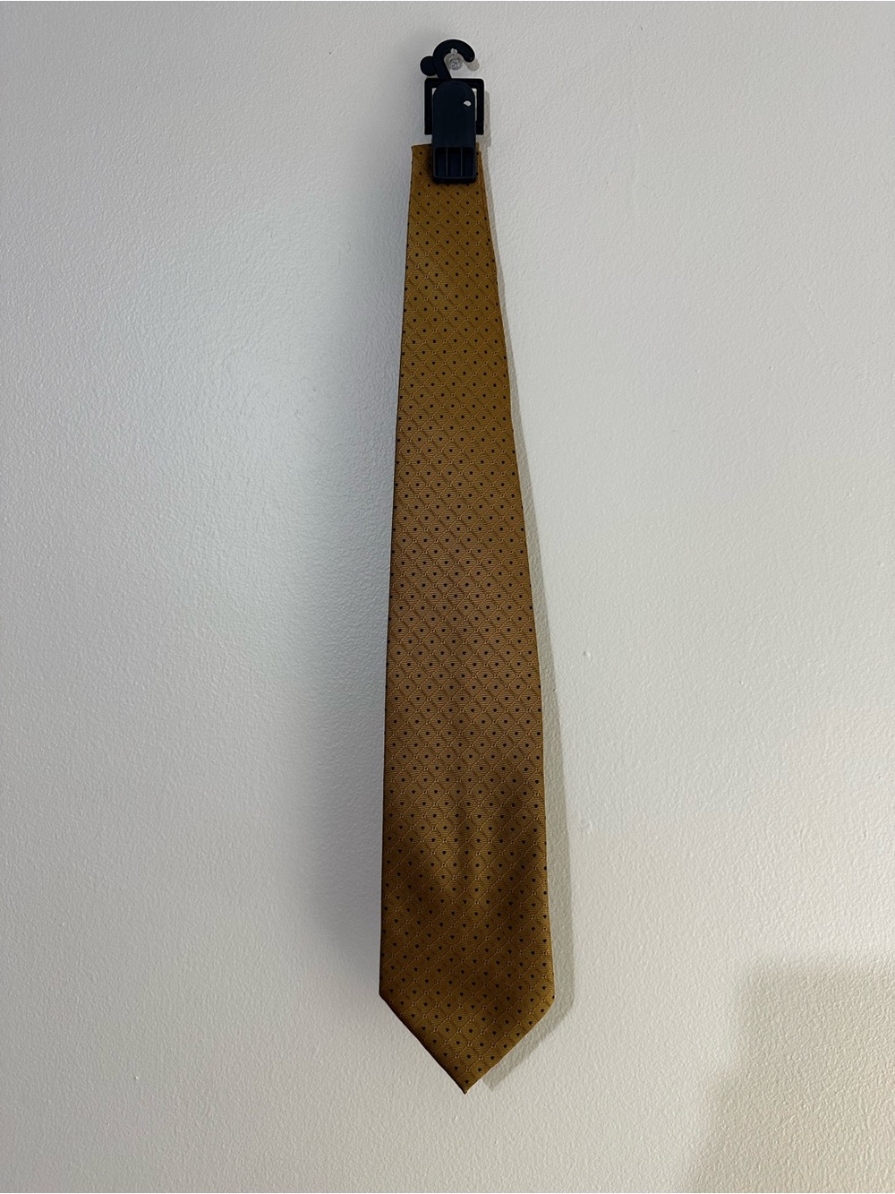 Dolce & Gabbana Mustard Brown Micro-Pattern Silk Tie